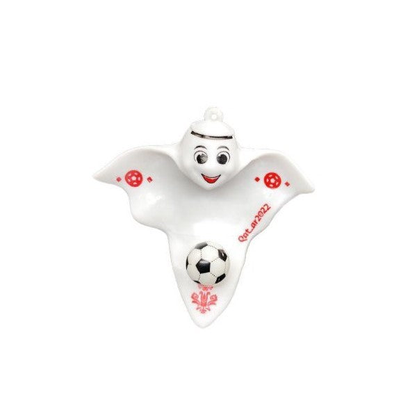 Breloc Mascota Fifa World Cup 2022, Pandantiv Fotbal pentru Chei sau Ghiozdan, Silicon Durabil si Inel Metalic, Marimea S, Multicolor