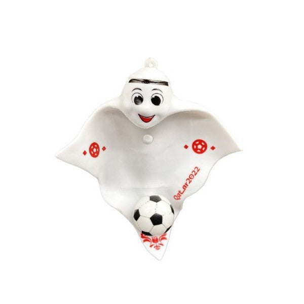 Breloc Mascota Fifa World Cup 2022, Pandantiv cu Lumini pentru Chei si Rucsac, Silicon Durabil si Inel Metalic, Marimea M, 10.5 x 9.5 cm