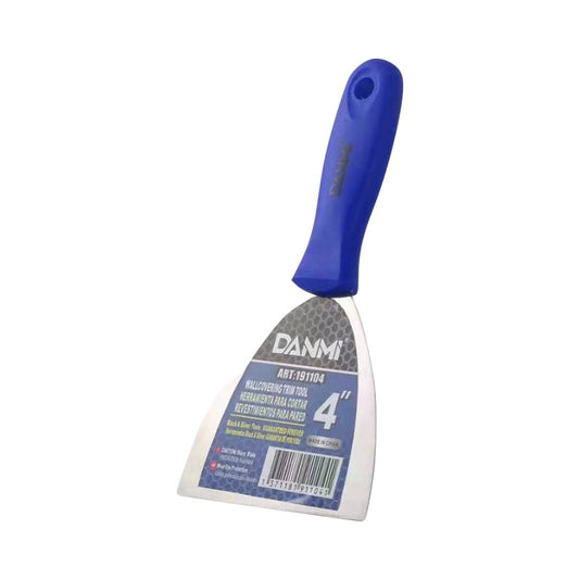 Șpaclu Profesional pentru Glet și Tencuială, Lamă din Oțel Carbon Lustruit, Mâner Plastic Rezistent la Șocuri, Albastru, 63.5 mm (2.5 Inch)