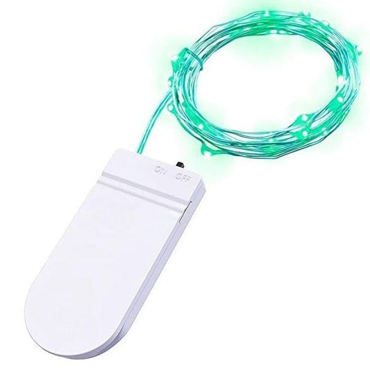 Instalatie Craciun Liniara cu 30 LED-uri Multicolore, Fir Cupru Flexibil si Plastic Anti-Inghet, Alimentare cu Baterii CR2032, Utilizare Interior si Exterior, Lungime 3 m, Verde