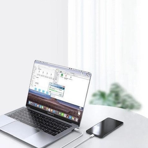 WUW Cablu De Date Si Incarcare Rapida, USB Type-C La Lightning, Power Delivery 20W, Conectori Nichelati, Cupru, 1 m, Alb, X181