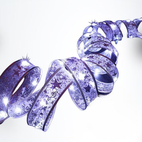 Panglică LED de Crăciun, Decorativă, Modelabilă cu Sârmă de Cupru, 200 LED-uri, Alimentare 3 Baterii AAA, 20 m, Aurie, Lumină Alb Rece