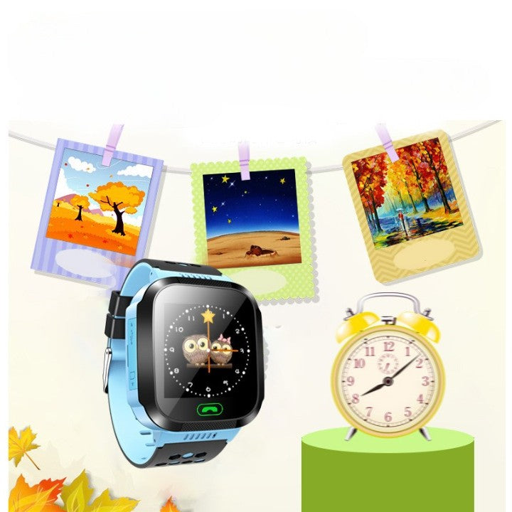 Ceas Smartwatch Pentru Copii Q528, Functie Telefon, Localizare LBS si GPS, Buton SOS, Monitorizare Spion, Camera Foto, Lanterna, Touchscreen Color, Albastru
