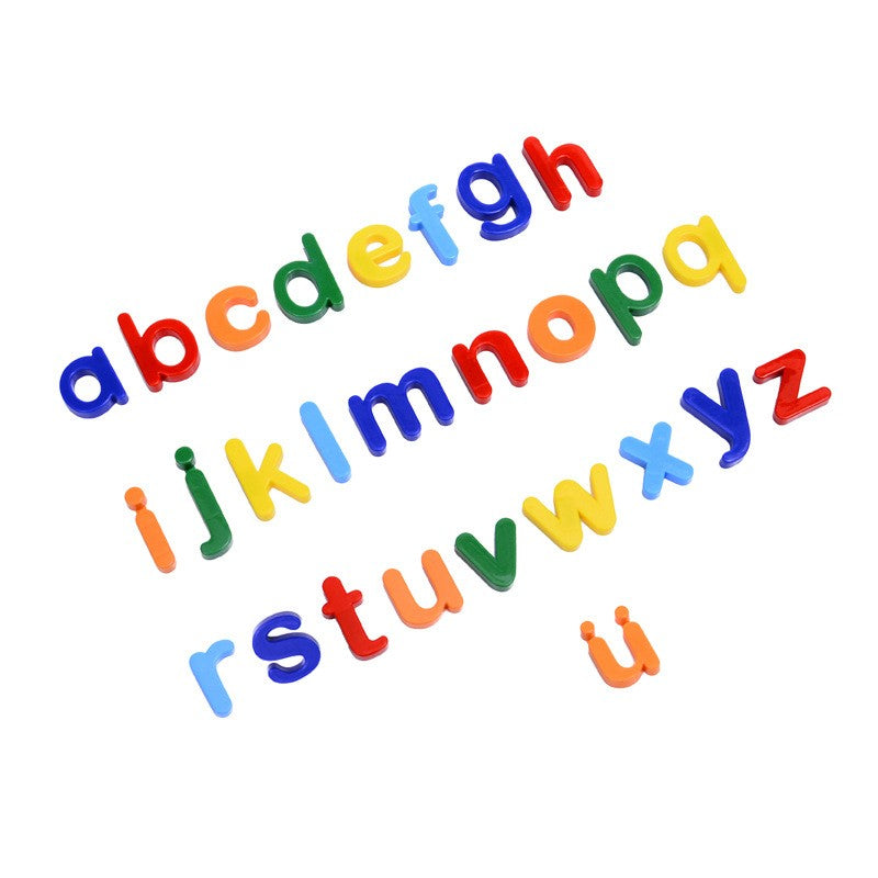 Set 26 Litere Magnetice pentru Frigider, Joc Educativ de Invatare Alfabet, Plastic Rezistent, 3 Ani+, Multicolor, 13 x 19 x 14 cm