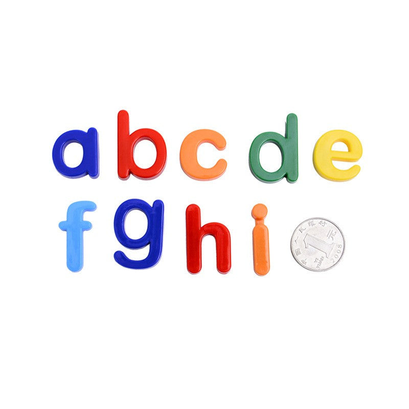 Set 26 Litere Magnetice pentru Frigider, Joc Educativ de Invatare Alfabet, Plastic Rezistent, 3 Ani+, Multicolor, 13 x 19 x 14 cm