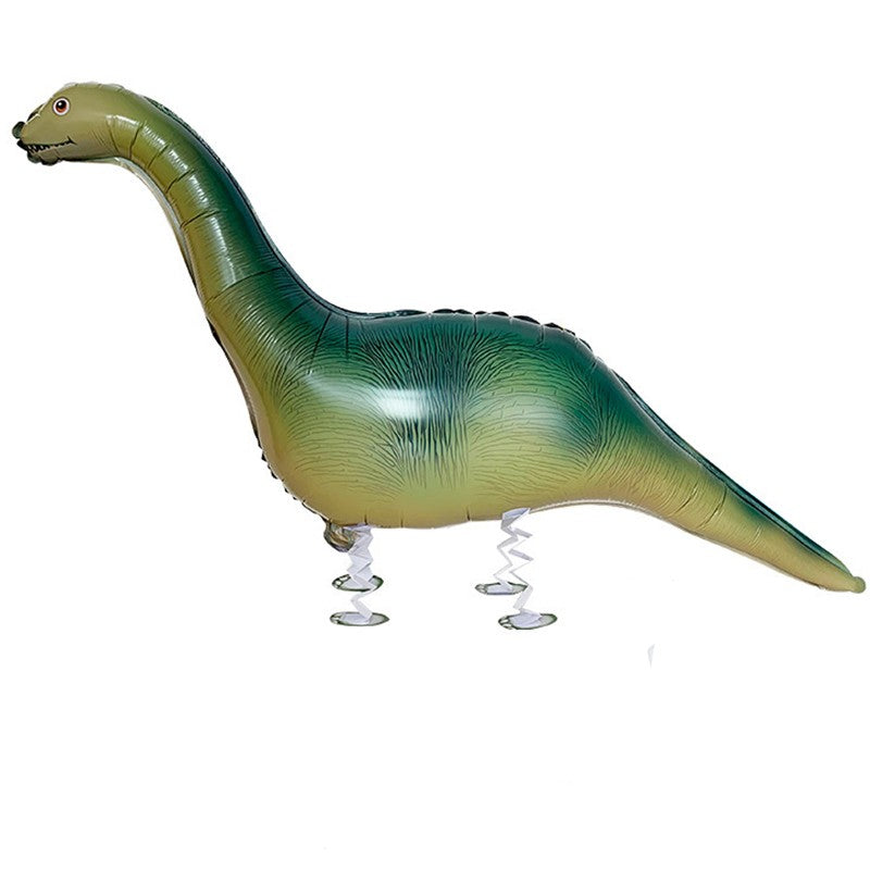 Balon din Folie Metalizata, Figurina Dinozaur cu Ou, Umflare Aer sau Heliu, Verde Inchis, 113x49 cm, 1 Bucata