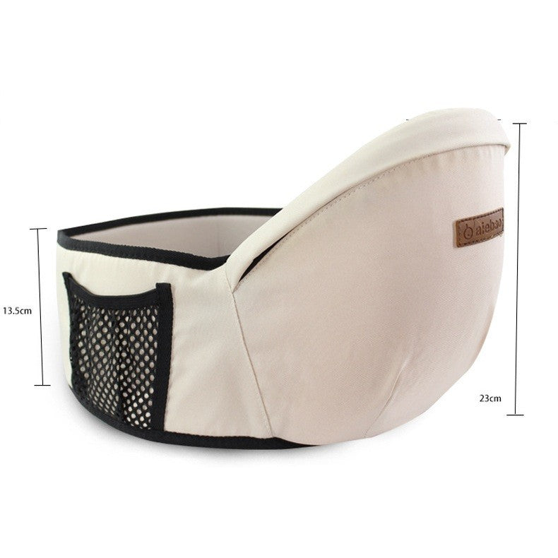 Marsupiu Ergonomic cu Scaunel de Tip Hipseat, Port-Bebe Ajustabil cu 3 Pozitii de Purtare, Bumbac Respirabil, Buzunar Lateral, Copii 3-36 Luni, Greutate Maxima 20 kg, Gri