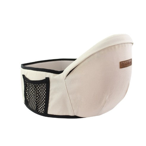 Port-Bebe Ergonomic cu Scaunel Detasabil, Marsupiu Ajustabil 3 Pozitii, Bumbac Respirabil, Suport Lombar, pentru Copii 0-3 Ani, Sarcina Maxima 20 kg, Bej