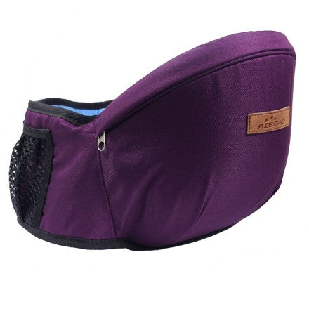 Marsupiu Port-Bebe Ergonomic cu Scaunel detasabil, 3 Pozitii de Purtare, Bumbac Respirabil, Centura Reglabila 67-110 cm, Capacitate 20 kg, pentru Copii 0-3 Ani, Mov