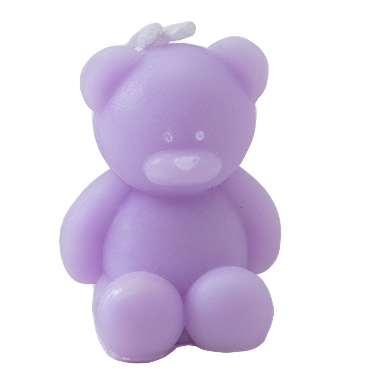 Lumanare Parfumata in Forma de Ursulet, Aroma de Lavanda, Design Decorativ, Mov, 5.5x3.6x4 cm