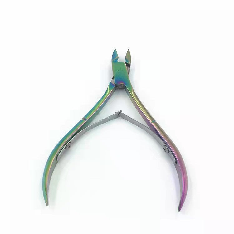 Clește pentru Unghii și Cuticule, Profesional, Design Ergonomic cu Protecție Vârf, Oțel Inoxidabil, 17 x 7 x 2 cm, Auriu