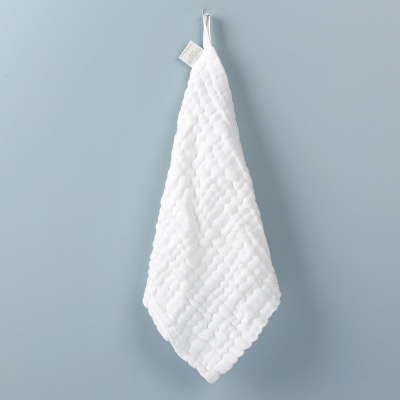 Prosop Absorbant Bebelusi, Tifon din Bumbac 100% cu 6 Straturi, Laveta Moale pentru Fata si Baitza, 30 x 30 cm, Alb