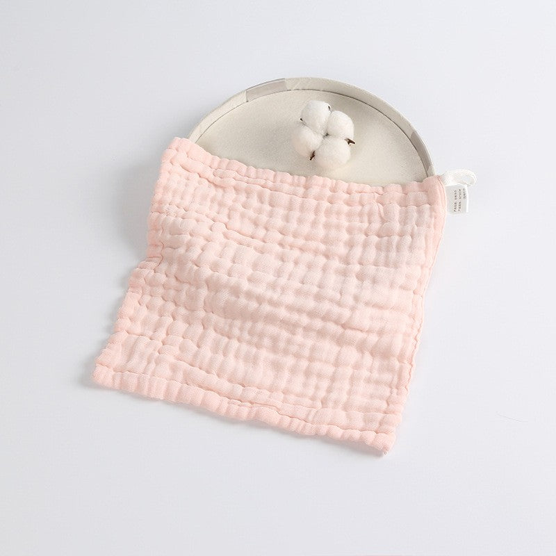 Prosop Bebelusi Absorbant, Tifon din Bumbac 100% pentru Fata si Baită, 6 Straturi, Agatatoare, 30 x 30 cm, Roz