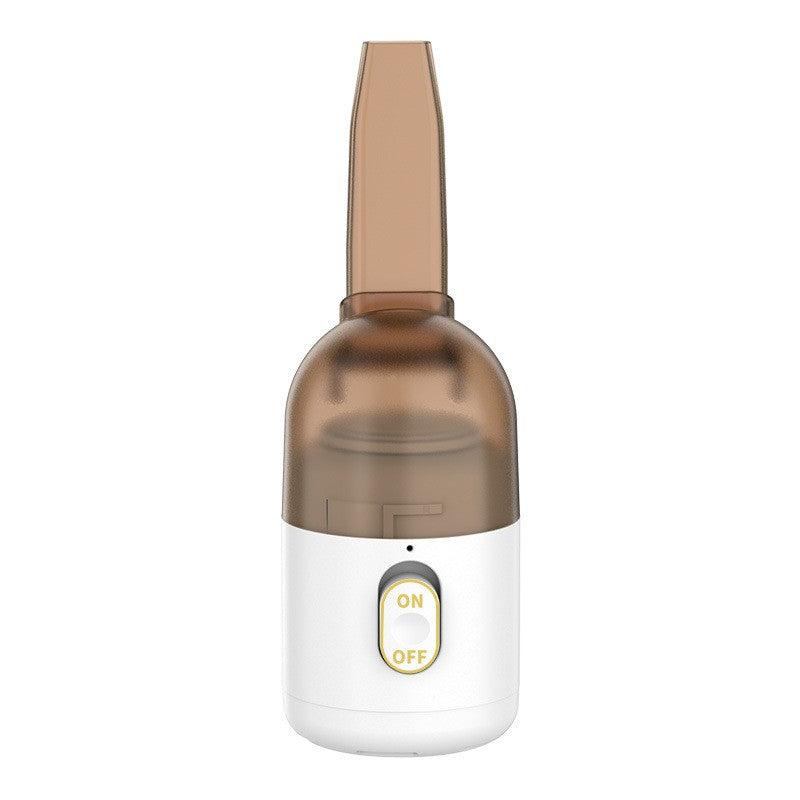 Aspirator Portabil Auto N8, Aspirator de Mana Fara Fir pentru Masina si Casa, Incarcare USB, Design Compact 2 in 1, Baterie Litiu, 16.3x6 cm, Alb