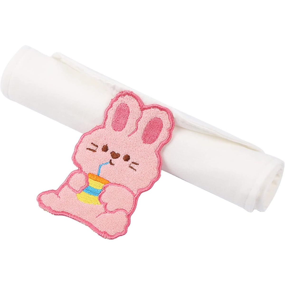 Prosop Absorbant pentru Bebelusi, Protectie Transpiratie cu 3 Straturi, Bumbac 100% Tip Tifon, Model Animat, 19x28 cm, Alb
