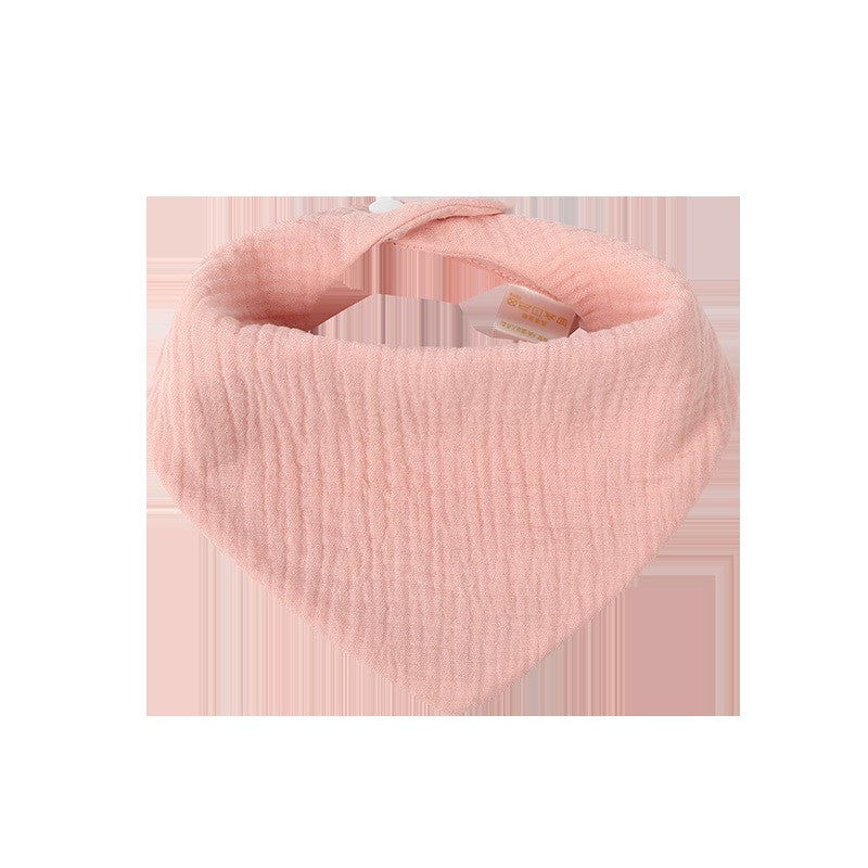 Baveta Triunghiulara pentru Copii, Esarfa Bebeluși Impermeabila, Bumbac 100%, Inchidere cu Capse Reglabile, 0-12 Luni, 33x32 cm, Roz