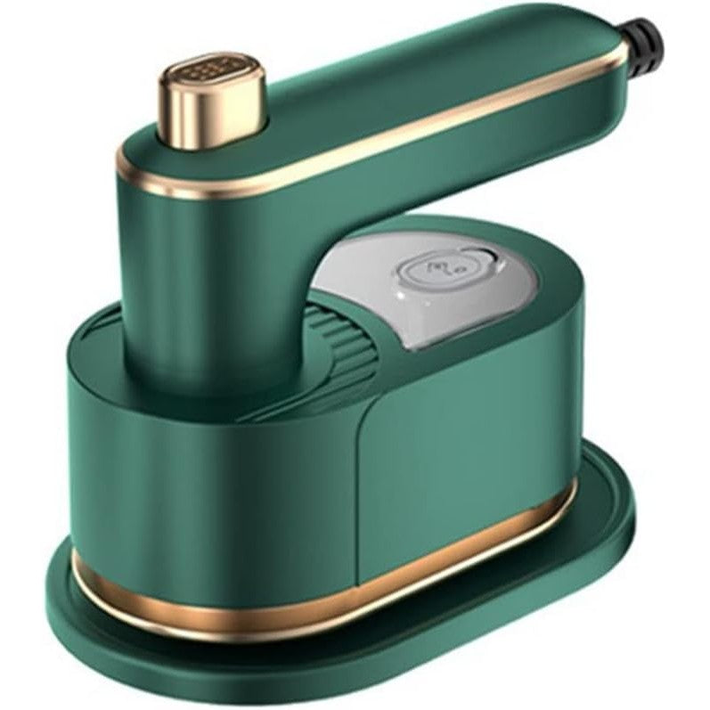 Mini Fier de Calcat Portabil si Pliabil, Calcare Verticala si Orizontala cu Abur, Talpa Titan Ceramic, Incalzire Rapida, Rezervor 50 ml, 40W, Verde