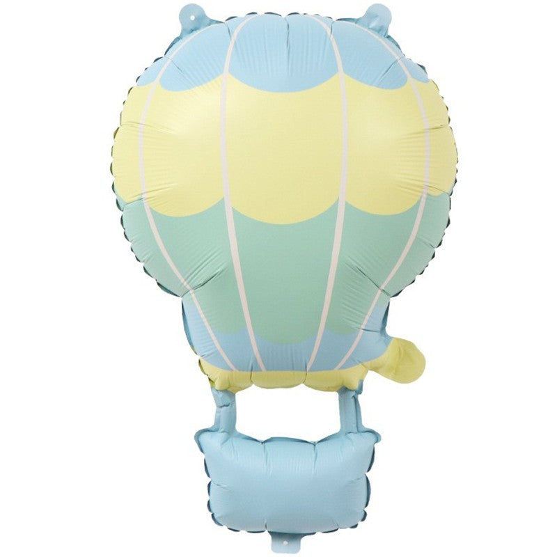 Balon din Folie Metalizata, Model Balon cu Aer Cald, Figurina Decorativa pentru Party, Umflare Aer sau Heliu, include Pai, Multicolor, 61 x 41 cm