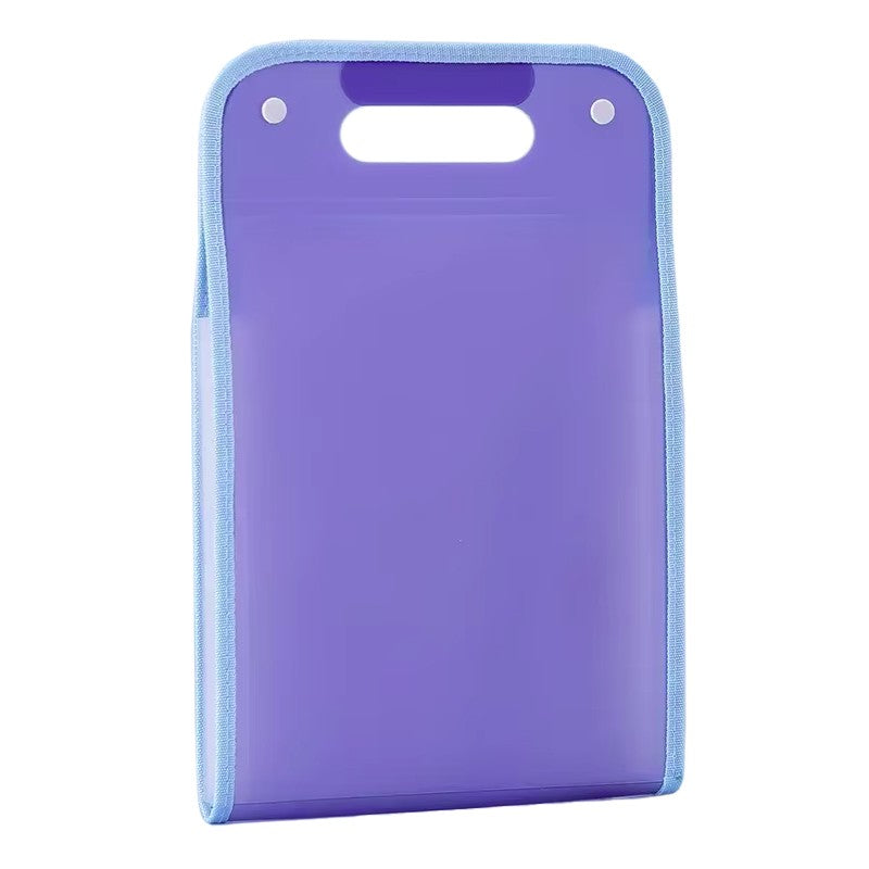 Suport Vertical pentru Hartii si Documente A4, Organizator Portabil cu Maner, Plastic PP, 37x24.3 cm, Mov
