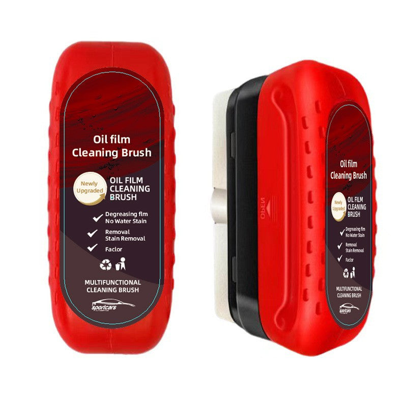 Perie Multifuncțională Auto pentru Curățare Parbriz și Oglinzi, Efect Anti-Aburire și Îndepărtare Peliculă Ulei, Aplicator Ergonomic, Plastic, Roșu