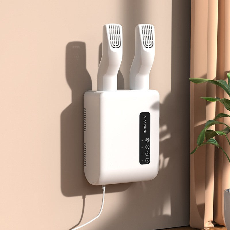 Uscator de Pantofi Electric, Functie Dezinfectare UV si Dezodorizare cu Ozon, Montaj pe Perete fara Perforare, Timer 3 Trepte, Silentios, PVC, Verde