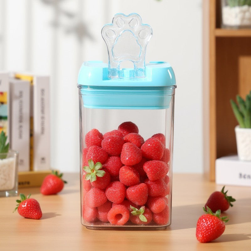 Set Cutii Depozitare Alimente, Recipiente Ermetice Stivuibile cu Capac Albastru, Plastic PP și PET Transparent, 5 Piese, 500ml, 2x800ml, 1200ml, 1900ml