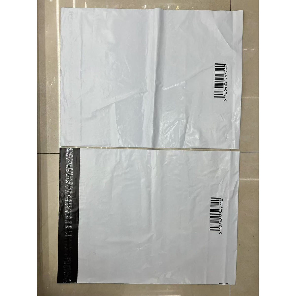 Plicuri Curierat Autoadezive, Polietilena Rezistenta 60 Microni, Fara Logo, 350 x 400 + 50 mm, Set 100 Bucati, Negru/Gri