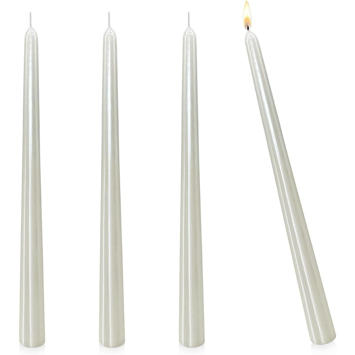 Lumanare Decorativa pentru Masa, Lumanare Clasica fara Fum, Ardere 7.5 Ore, Parafina, 2.2 x 25 cm, Alb