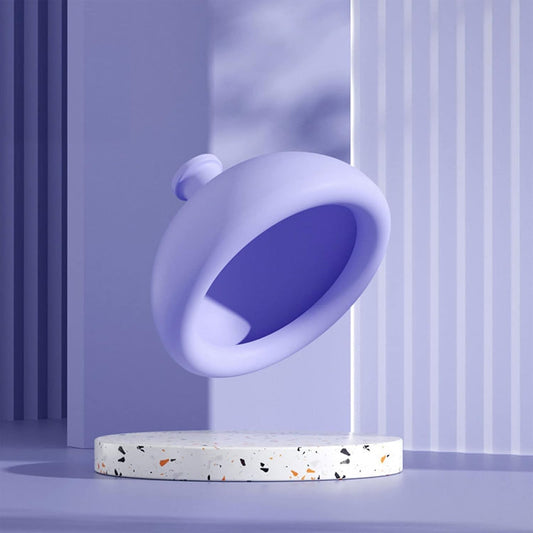 Dispozitiv Terapeutic pentru Sputa, Cupa Terapie Toracica si Masaj, Silicon Elastic, pentru Adulti si Copii, 10 x 6.5 cm, Mov