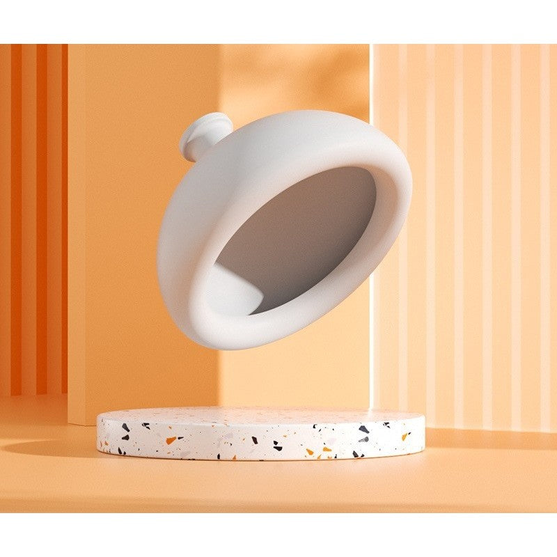 Dispozitiv Terapeutic Spută, Cupă Terapie Toracică și Masaj, Silicon Moale pentru Eliminarea Secretiilor, Adulți și Copii, Alb, 10 x 6.5 cm