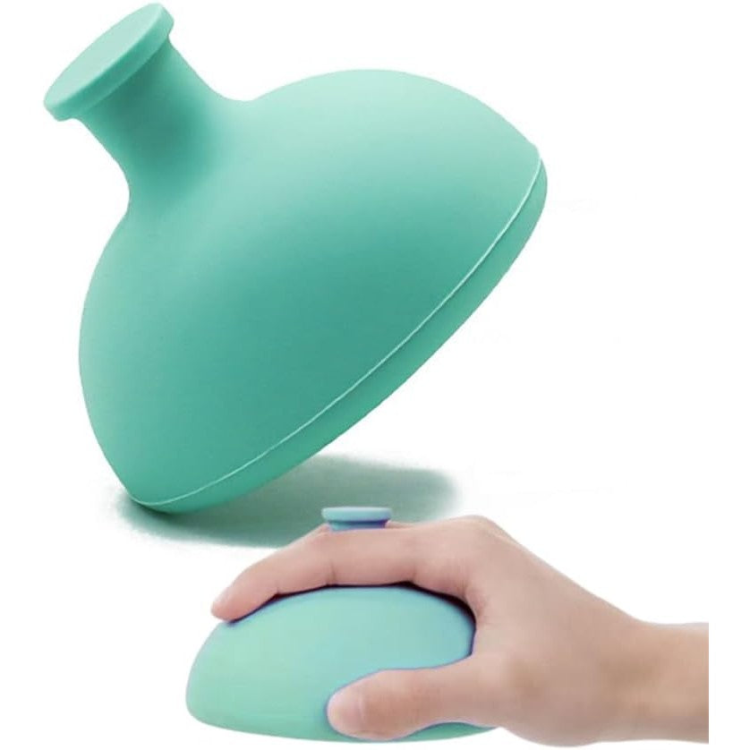 Dispozitiv Terapeutic pentru Sputa, Cupa Terapie Toracica si Eructare, Silicon Alimentar Moale, pentru Sugari si Copii, 7.5 x 6 cm, Verde