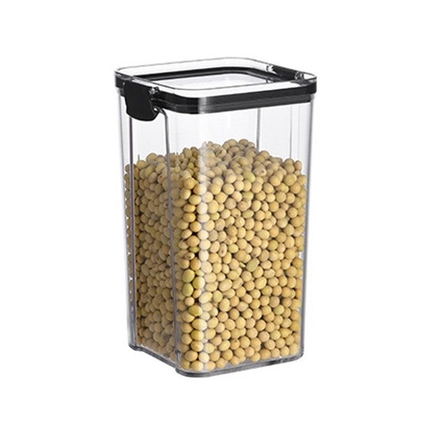 Recipient Depozitare Alimente, Inchidere Ermetica, Plastic de Calitate Alimentara, 1300 ml, 10.2 x 18.5 cm, Transparent