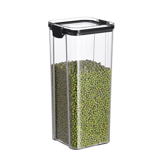 Recipient Depozitare Alimente, Inchidere Ermetica si Design Suprapozabil, Plastic Alimentar, Transparent, 1800 ml, 10.2 x 24.2 cm