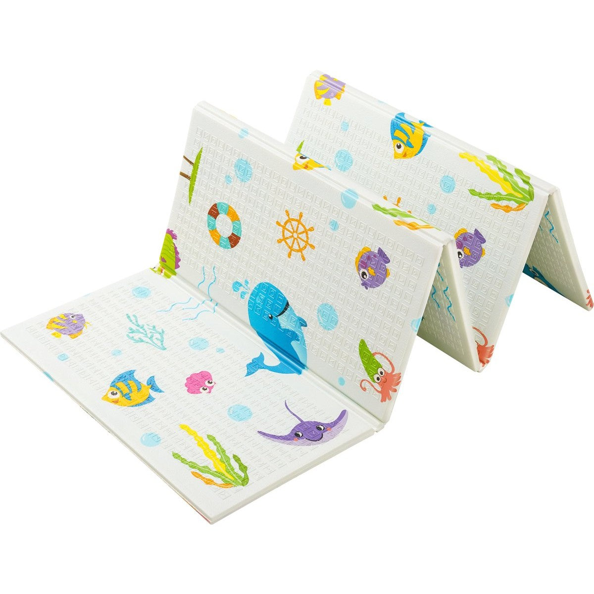 Covoraș de Joacă pentru Copii și Bebeluși, Pliabil, cu 2 Fețe, Impermeabil și Antiderapant, Protecție Termică, Spumă XPE și PE, 180 x 200 x 1.5 cm, Multicolor