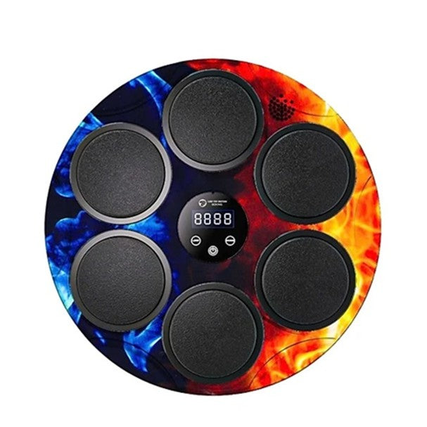 Aparat de Box Interactiv cu Muzica si Lumini, Bluetooth, Tinta de Perete cu 6 Puncte de Impact, Afisaj Digital, Incarcare USB, Material PU si ABS, Montare cu Ventuze, Multicolor, 46x46x8 cm