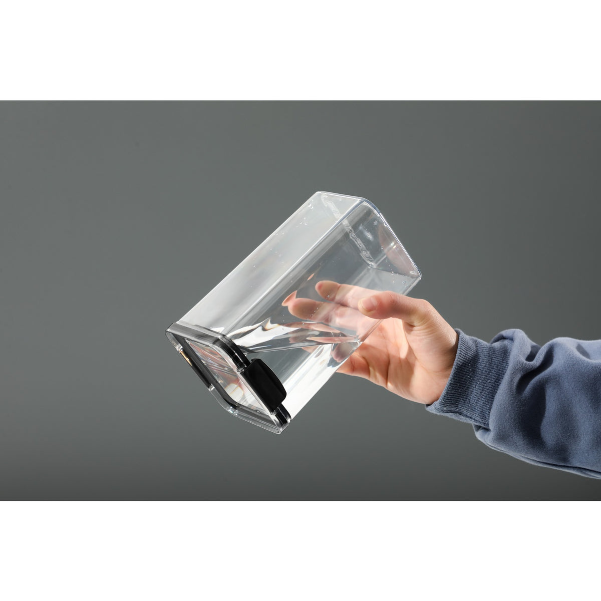 Recipient Depozitare Alimente, Inchidere Ermetica, Plastic Calitate Alimentara, 10.2 x 6.6 cm, 460 ml, Transparent