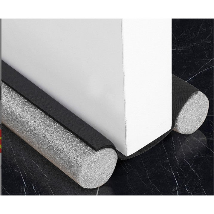 Banda Izolatoare pentru Usa, Opritor Anti-Curent si Izolare Fonica, Protectie Praf si Insecte, Material Textil Reglabil, 90 cm, Negru