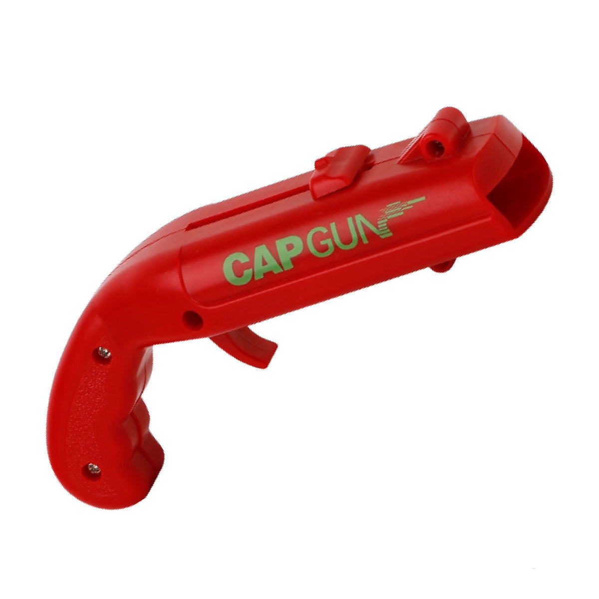 Deschizator de Sticle Model Pistol, Dispozitiv pentru Lansat Capace, Material ABS Rezistent, pentru Dopuri Metalice, 13 x 6 x 3.7 cm, Rosu
