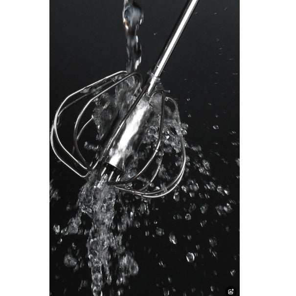 Mixer Manual pentru Oua si Aluat, Tel Rotativ din Otel Inoxidabil, Instrument de Bucatarie Multifunctional, Argintiu, 33 x 7 cm