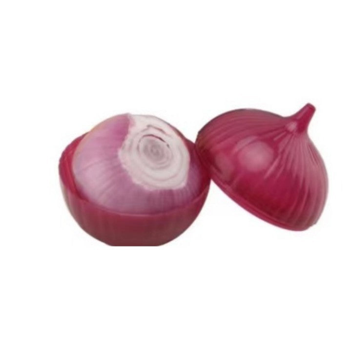 Cutie Alimentara Pentru Depozitare Ceapa Si Usturoi, Inchidere Prin Rasucire, Plastic Durabil, 500 ml, 11 x 11 x 12 cm, Rosu