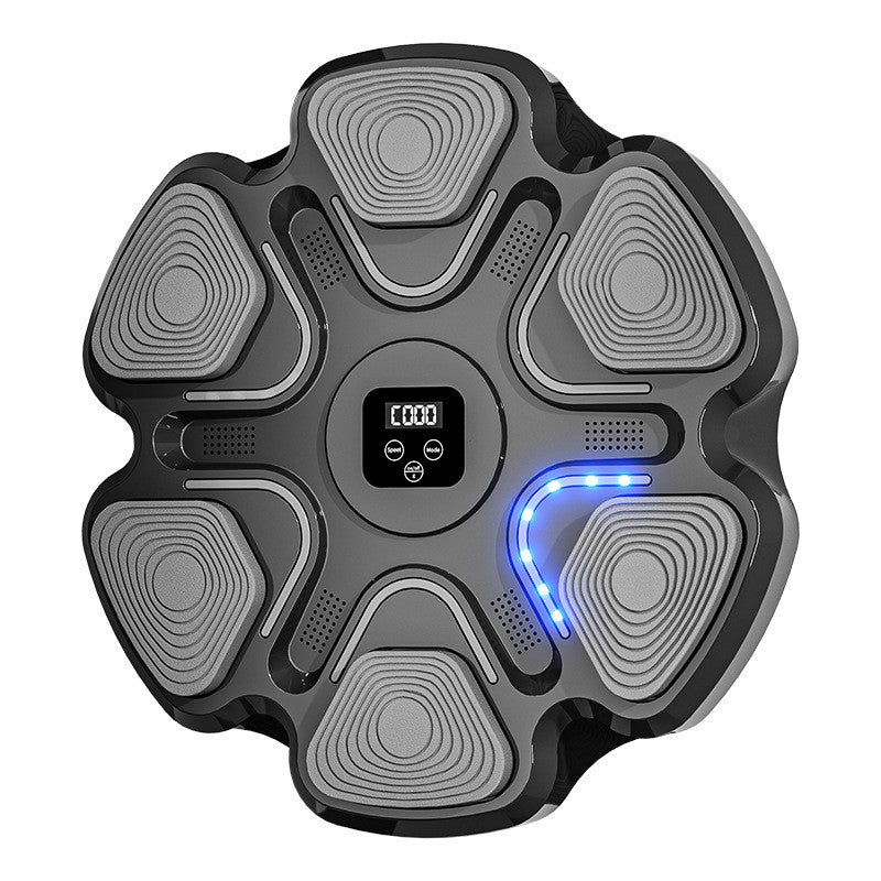 Aparat Box Inteligent Cu Muzica, Antrenament Interactiv Cu Bluetooth Si Iluminare LED, Montare Pe Perete, Include Manusi Adulti, Negru, 38 x 27 x 32 cm