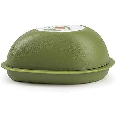 Cutie Alimentara Pentru Depozitare Si Prospetime, Model Avocado Cu Inchidere Prin Rasucire, Plastic Durabil, 500 ml, Verde Inchis, 12.5 x 5.4 cm