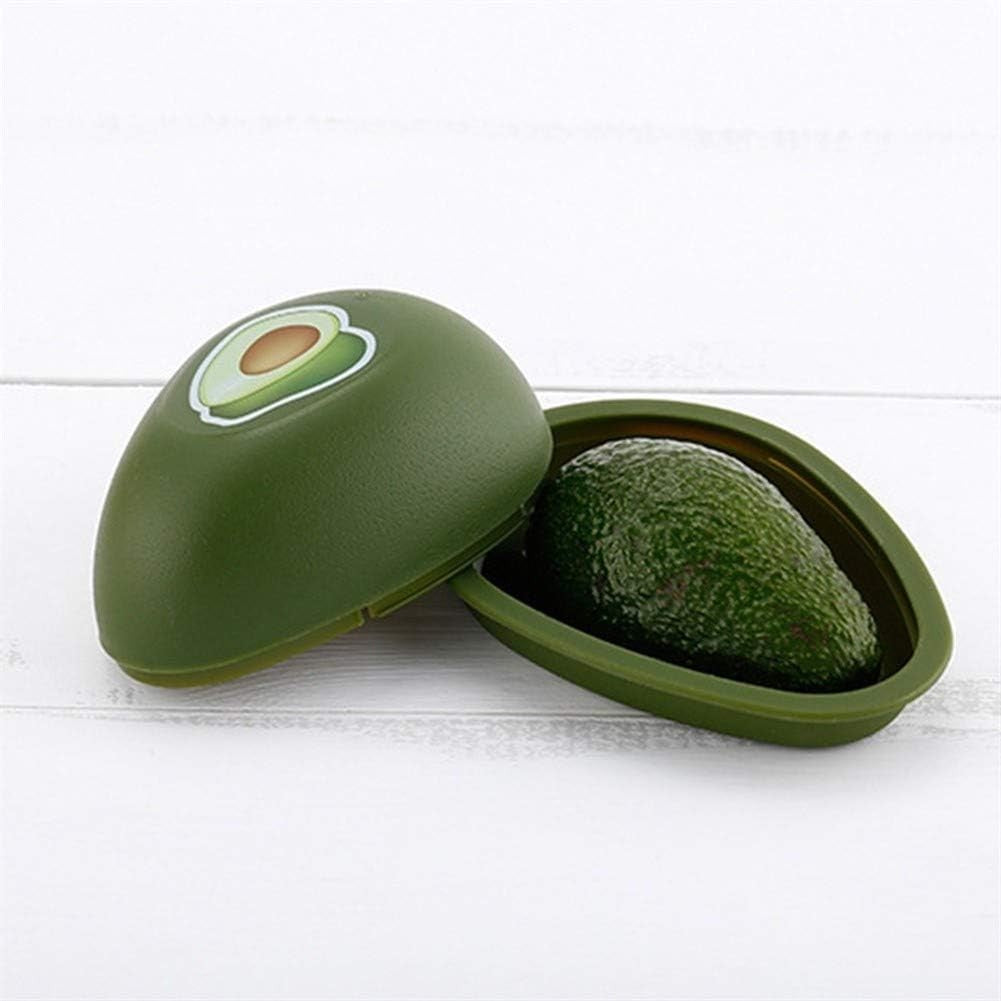Cutie Alimentara Pentru Depozitare Si Prospetime, Model Avocado Cu Inchidere Prin Rasucire, Plastic Durabil, 500 ml, Verde Inchis, 12.5 x 5.4 cm