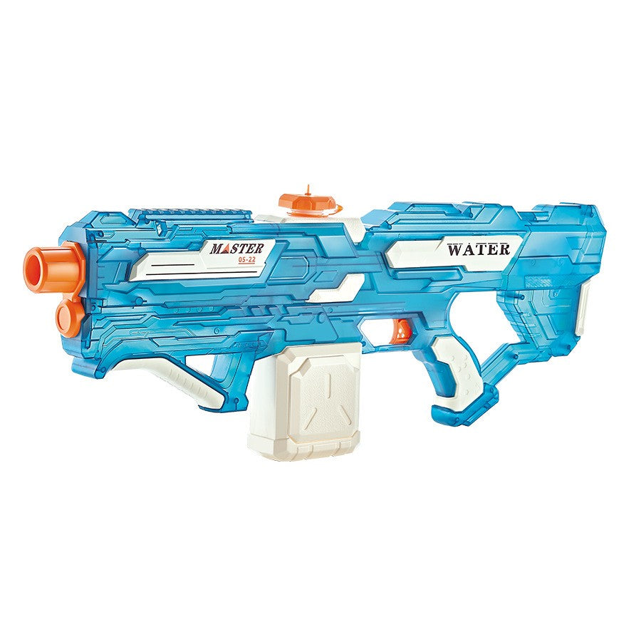 Pistol cu Apa Electric, Tragere Automata si Incarcare USB, Raza Stropire 10 m, Rezervor 650 ml, Plastic, +6 Ani, 59 x 23 x 6 cm, Albastru
