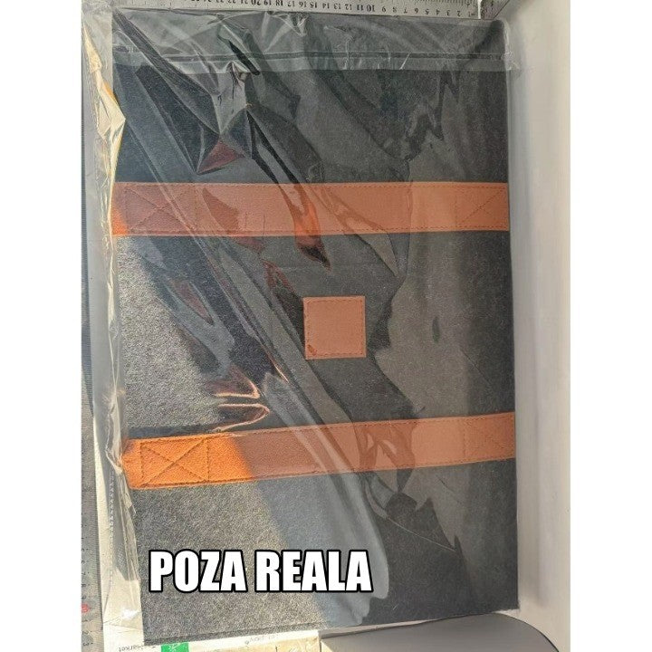 Cos Multifunctional pentru Rufe si Depozitare, Geanta pentru Lemne si Accesorii cu Manere Solide, Pasla Rezistenta, Gri Inchis, 50x34x32 cm