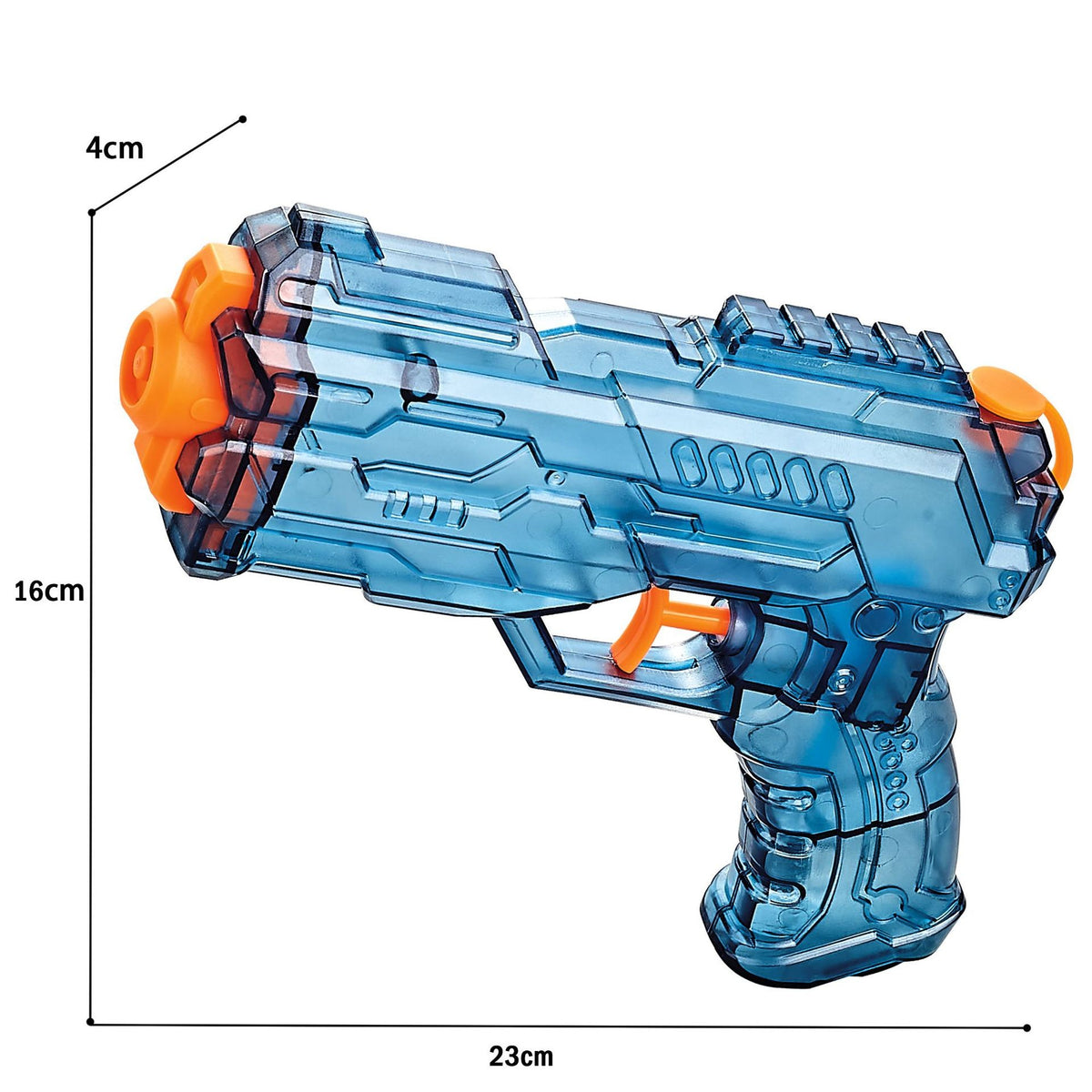 Pistol cu Apa pentru Copii, Actionare Manuala si Design Ergonomic, Plastic, Rezervor 250 ml, 23 x 16 x 4 cm, Albastru