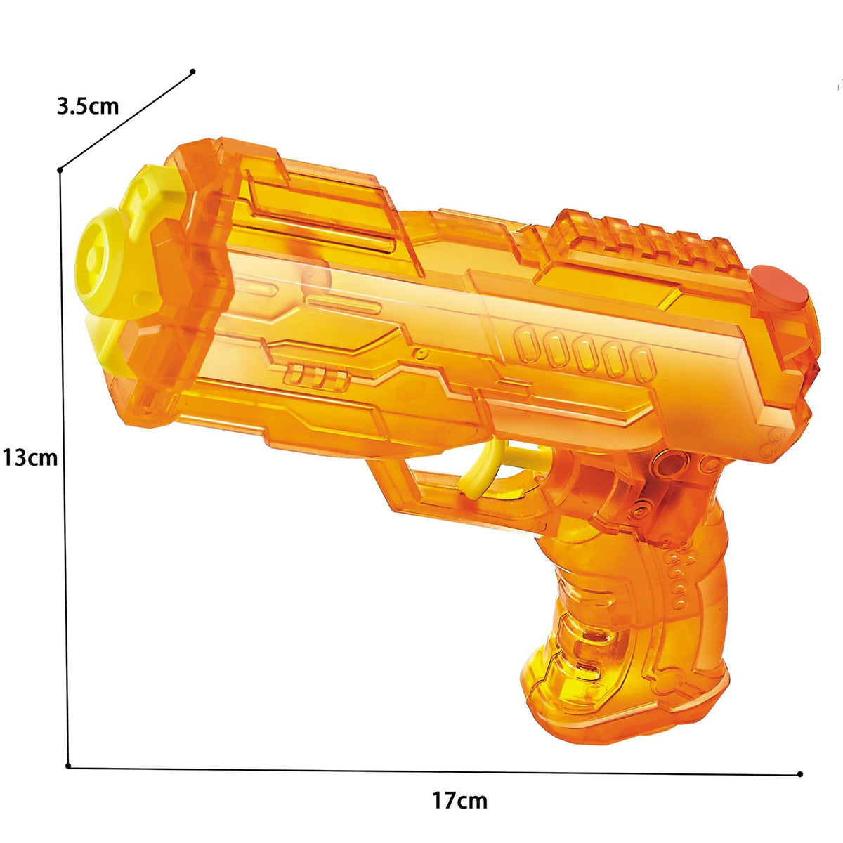 Pistol Cu Apa Pentru Copii, Actionare Manuala Cu Design Ergonomic Si Maner Antiderapant, Plastic, Rezervor 250 ml, 23 x 16 x 4 cm, Portocaliu