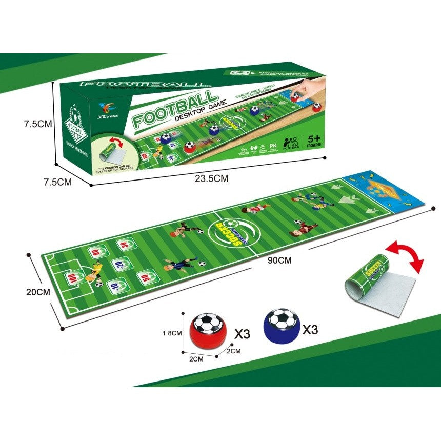 Joc Interactiv Covor De Fotbal Pentru Copii, Masa De Joc Portabila, Antrenament Reflexe Si Coordonare, Textil Si Plastic, 90 x 20 cm, 6 Mingi Incluse, 1-4 Jucatori, Verde