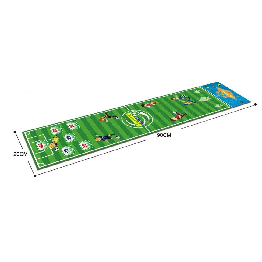Joc Interactiv Covor De Fotbal Pentru Copii, Masa De Joc Portabila, Antrenament Reflexe Si Coordonare, Textil Si Plastic, 90 x 20 cm, 6 Mingi Incluse, 1-4 Jucatori, Verde