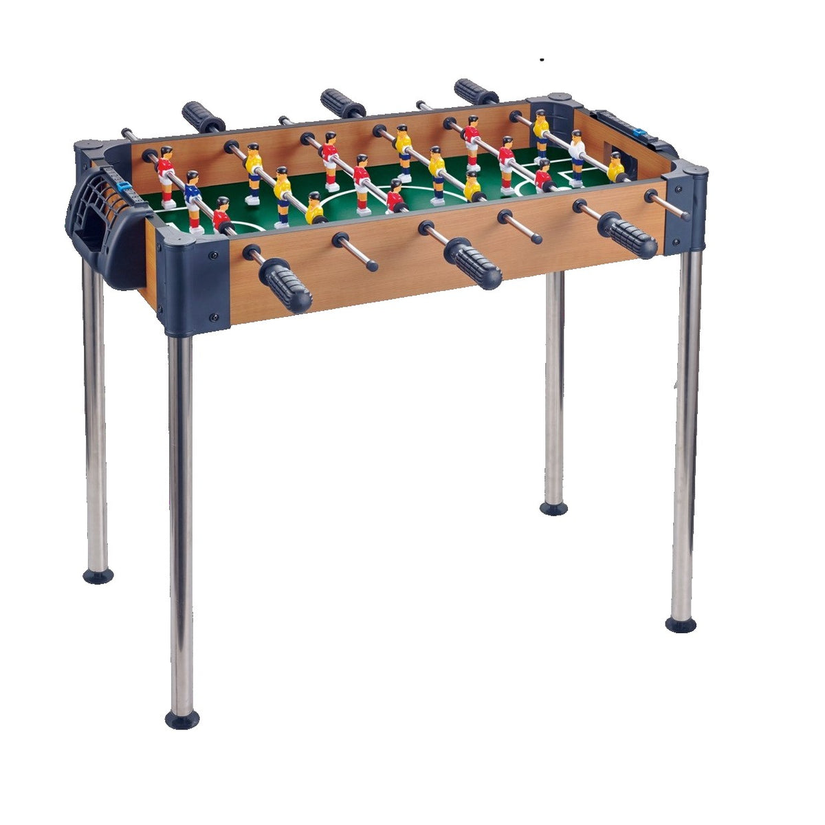 Masa de Fotbal cu Picioare Inalte, Joc de Table Fotbal pentru Copii si Adulti, 8 Manere de Control, Tablou de Scor, Lemn si Otel, 72 x 61 x 59 cm, Multicolor